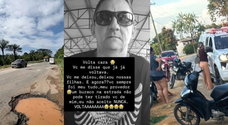 Esposa desaba após marido morrer em acidente na AM-010: luto profundo