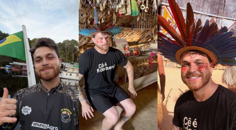 Influenciador Gustavo Tubarão viraliza com viagem pelo Amazonas