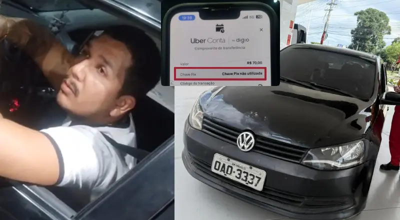 Motorista do Voyage preto enche tanque e assombra frentistas em Manaus