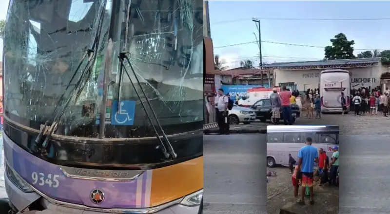 Ônibus invade rodoviária, mata duas pessoas e causa pânico