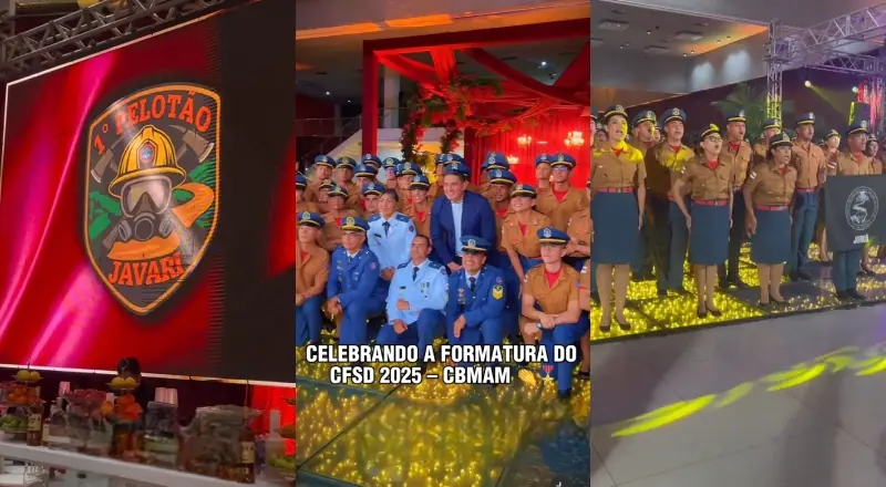 Patrono da turma, Simão Peixoto, celebra formatura de bombeiros