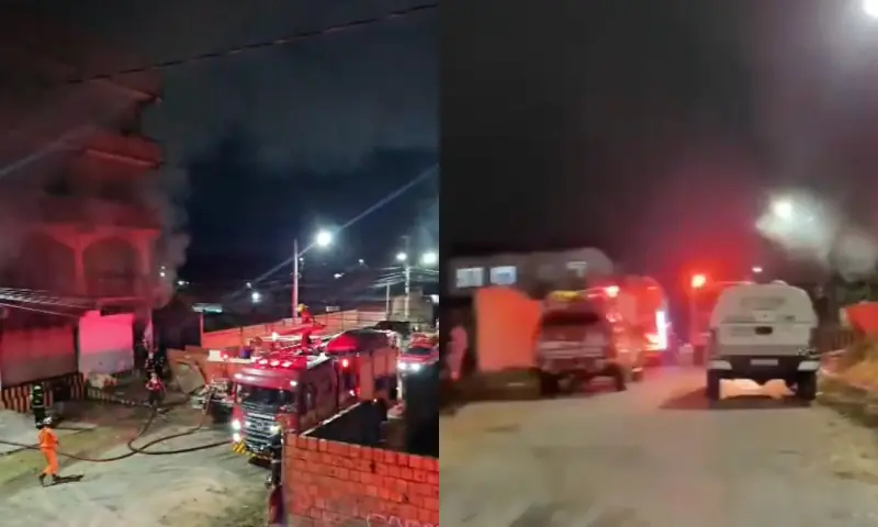 Incêndio em depósito de reciclagem assusta moradores e bombeiros