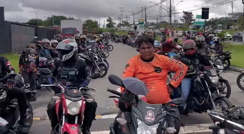“Tudo parado!”: motociclistas em Manaus protestam contra PL 152/2025
