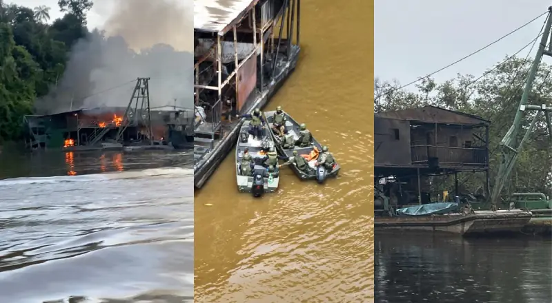 Forças Armadas destroem dragas e protegem meio ambiente na Amazônia