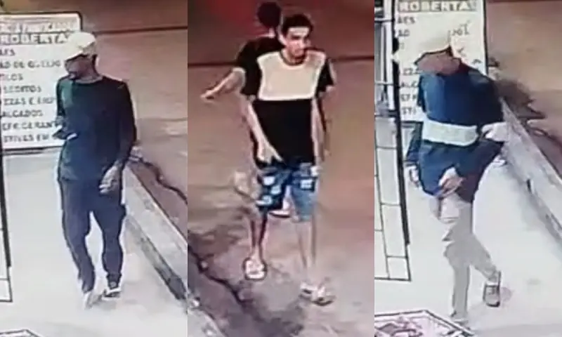 Imagens mostram criminosos cercando padaria antes de ataque fatal