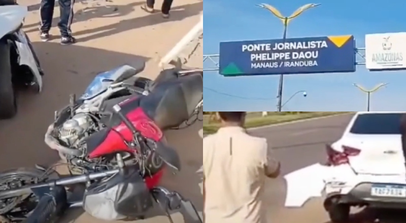 Manhã de caos no trânsito! Colisão tripla causa longas filas