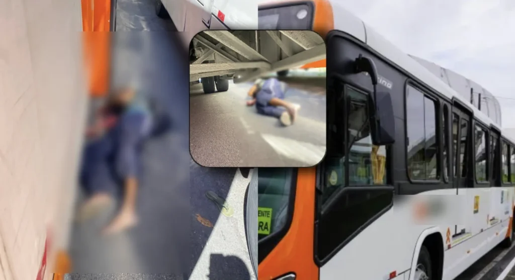 ESMAGADO: Atropelamento de homem por ônibus em terminal no Ouro Verde
