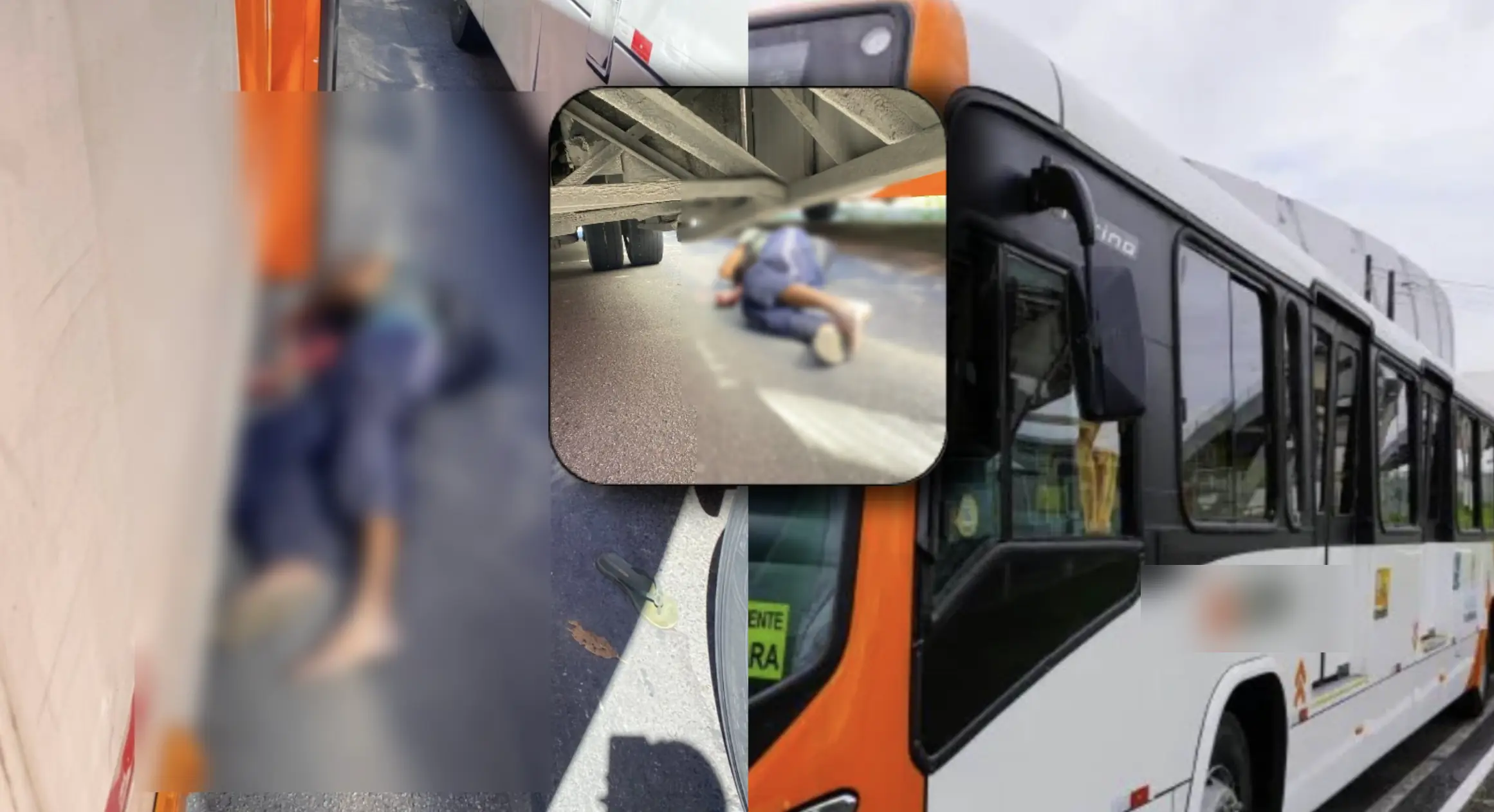 ESMAGADO: Atropelamento de homem por ônibus em terminal no Ouro Verde
