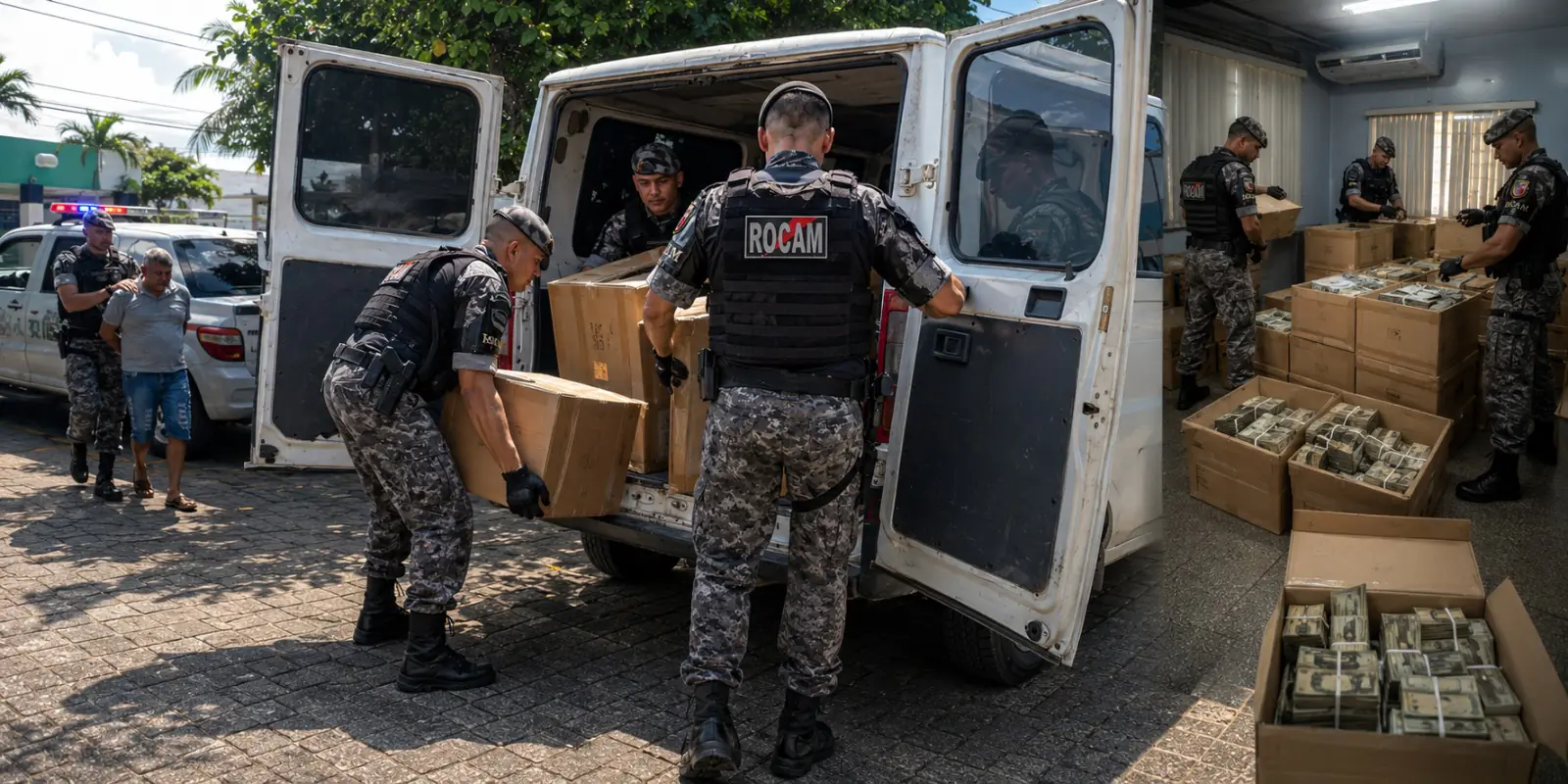 Rocam intercepta van e apreende mais de 1 tonelada de maconha