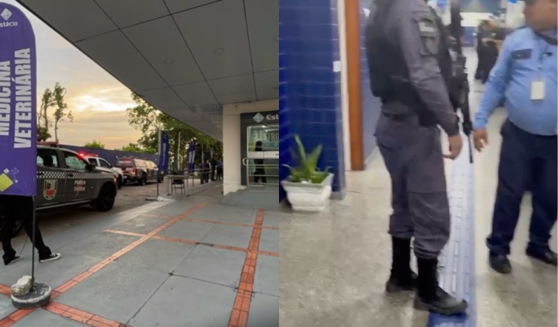 Homem esfaqueado invade faculdade Estácio e causa pânico em alunos