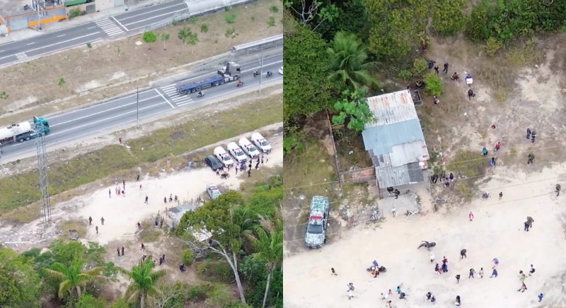 Avenida das Flores tem movimentação policial após tentativa de invasão nesta segunda